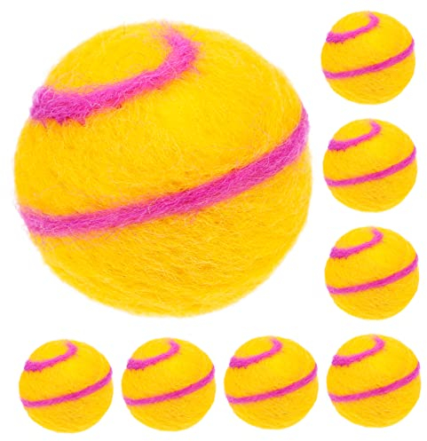 TOPPERFUN 10 Stück Wollfilzbälle Mit Gewinde Filzbälle Festivalbälle Weihnachtsbaum-Hängeornamente DIY-Filzball Kleine Bälle Wollbälle Mit Gewinde DIY-Pompons Zum Basteln EIN