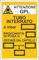 M-ITALY CARTELLO SEGNALETICO - ATTENZIONE GPL TUBO INTERRATO - Adesivo Extra Resistente, Pannello in Forex, Pannello In Alluminio (20x31, Alluminio)