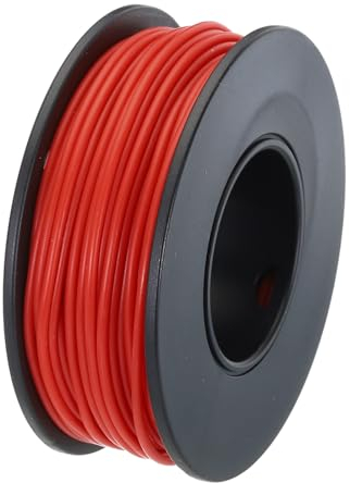 QUARKZMAN 28 Gauge Silikon Draht 28AWG Elektrischer Draht Litze Verzinntes Kupfer Hochtemperatur-Anschlussrolle 15m Rot für Auto-Modell Elektrogeräte