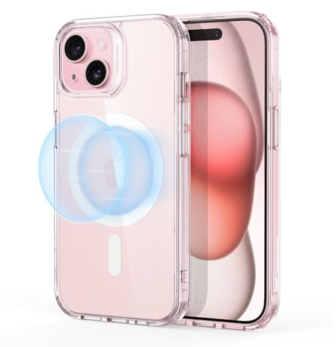 ESR für iPhone 15 Plus Hülle, kompatibel mit MagSafe, Militärnorm Schutz, vergilbungsbeständig, Kratzfeste Rückseite, magnetisches HandyHülle Case für iPhone 15 Plus, Classic Series,Rosa