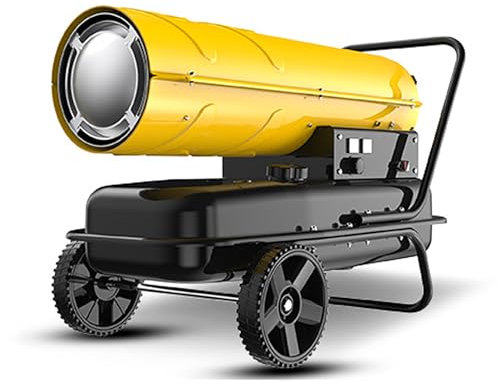 FVTVHEV Cannone riscaldante 20kW Diesel Essiccatore per edifici Riscaldatore per edifici Generatore di Aria Calda Termoventilatore Diesel Olio 19L Serbatoio con Termostato Riscaldatore Olio Flusso