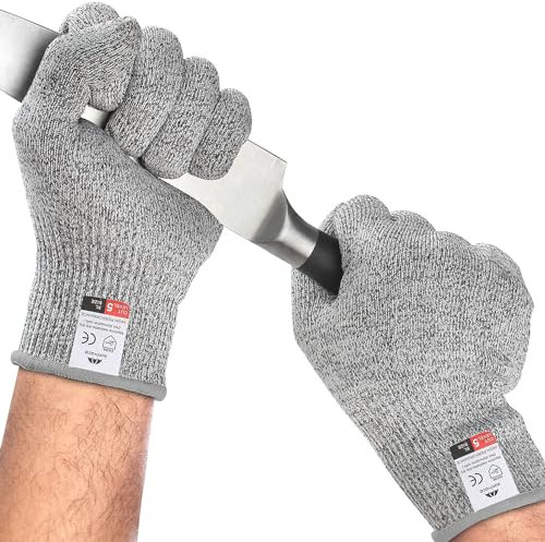 sunivaca Cut Resistant Gloves Food Grade, Level 5 Protection EN 388 Certified, 1 Pairs XL