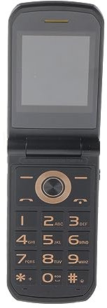 Yunseity Téléphone Portable à Rabat à Gros Bouton 2G pour Senior, Téléphone Portable à Clapet, Batterie 1100 MAh, écran Tactile de 2,4 Pouces pour Les Voyages et Le Travail (Black)