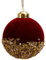4 Stück Rote Glas-Weihnachtskugeln, Ornamente, 7,9 cm, Weihnachtliche Dekorative Glaskugeln, Hängende Freundschaftskugeln für Hochzeit, Party, Outdoor, Garten, Terrasse, Heimdekoration(Rot)