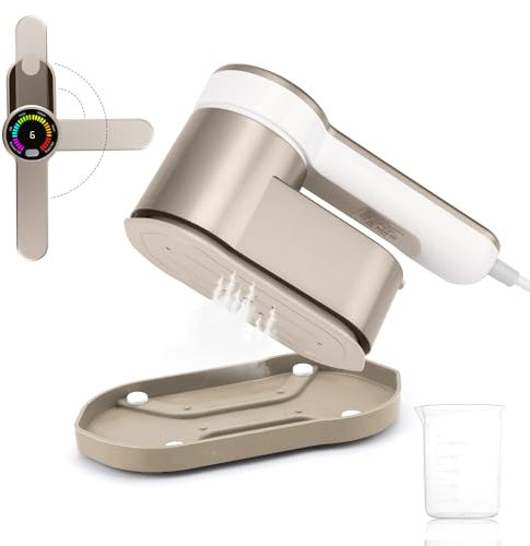 Défroisseur Vapeur pour Vêtements, Euakee 1200W Défroisseur Portable de Voyage, Chauffage Rapide en 15 Secondes (oro) (marrone)