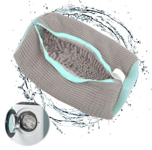 Yuragim Wäschenetz Wäschesack für Schuhe Sneaker, 1 Stück Wäschenetz Schuhe Waschmaschine Schuh Groß für Sneaker/Socken/BHs Multi Schutz Wäschenetz Wäschebeutel für Waschmaschine Reise Apartment(Grau)