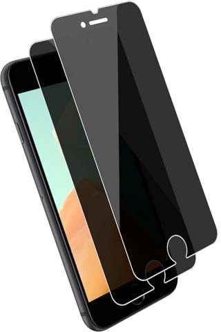 Carantee Sichtschutz für Panzerglas für iPhone 6/6s/7/8/SE 2020 Schutzfolie, 9H Härte Privatsphäre Displayschutzfolie für iPhone SE 2020 Anti-Spähen, 2 Stück Blasenfrei Blickschutzfolie Ultra Klar