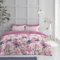 Lions Duvet Cover Set with Fitted Sheet and Pillowcase - 3 Piece Complete Single Bedding Sets Reversible Floral Rose Printed Poly Cotton Quilt Covers Bed, Light Pink