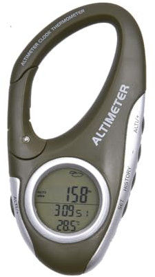 Digitales Höhenmesser-Barometer | Multifunktionaler elektrischer Höhenmesser mit Uhr | Multifunktionales Design Karabiner Präzises Design Höhenmesser für Liebhaber von Outdoor-Aktivitäten