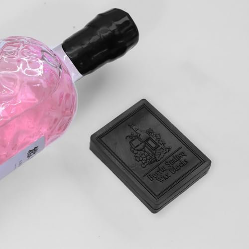 Ychostamp Flaschensiegelwachsblöcke - Weinflaschenwachssiegel-Set für Whiskey, Likör, Met, Versiegelungsflaschen - Perfekt für Heimbrauen (Schwarzes Wachs)