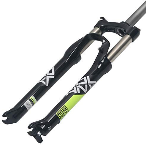 QAZXDRFG Fourche à Suspension pour vélo de 26 Pouces, Tube Droit en Alliage d'aluminium léger de 1-1/8'', Fourche à gaz pour VTT, contrôle d'épaule 100 mm (Couleur : A, Taille : 26 Pouces)