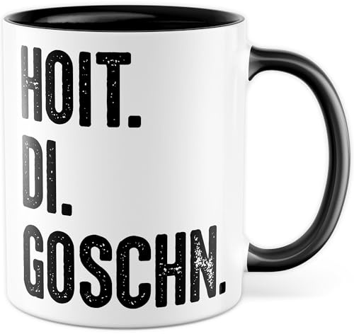 Tasse Österreich Geschenk Hoit. Di. Goschn., Kaffeetasse Austria Dialekt Humor Witzig Kollege Kollegin Arbeit, Geschenkidee Büro Kaffee Office Becher Freund Freundin Team Kaffee-Becher