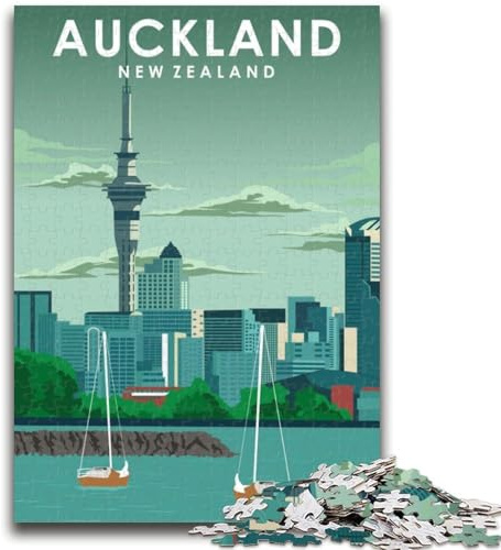 Auckland, Neuseeland, Kunst-Puzzle, 1000 Teile, für Erwachsene und Jugendliche, anspruchsvolles Spiel und Familienspiel, Geburtstagsgeschenk, Geschenke, Wandkunst, 1000 Teile (26x38cm)