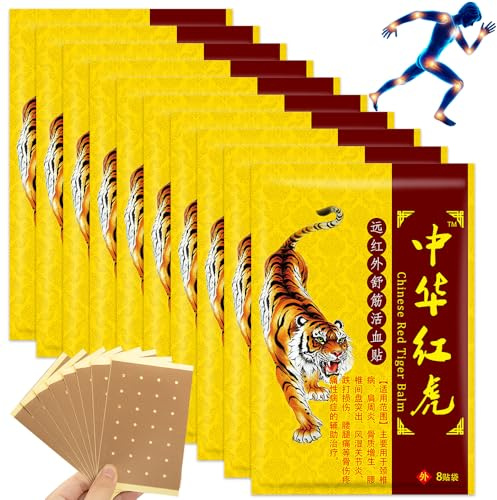 DAJASD Chinesische Ferninfrarot Pflaster, 80PCS Schmerzlinderung Patch, Wärmepflaster, Tiger Soreness Relief Patch, Schmerzlinderung Pflaster, für Muskeln und Gelenke für Eltern,Arbeiter,Ältere