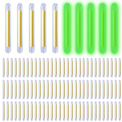 KSJEHW Knicklichter, 100 Stück Knicklichter Angeln, Glow Sticks, Angel Zubehör, Leuchtstäbe, Dauerhaft, Heller, Für Nachtangeln Angelruten, 4.5mm