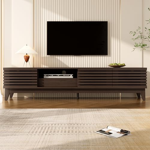NADEUSAK Mobile TV 40 x 170 cm, colore legno vintage, con un cassetto e tre ante, mobile TV, pannello TV, TV