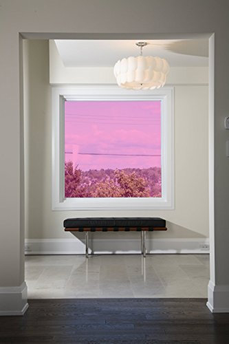 Active Optic Transparent Decorative Coloured Stained Glass Window Film A Self Adhesive - Translucent Colourful Optically Clear Tint Sticky Back Vinyl - Pink 50-1mx76cm (30)