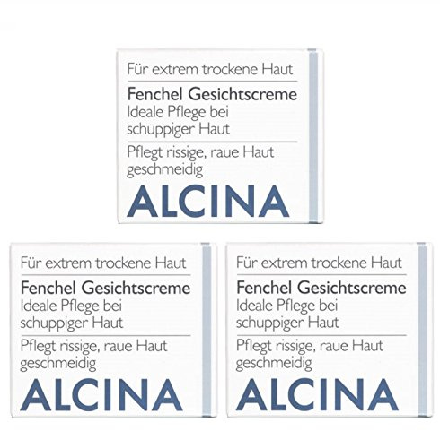 3er T Fenchel Gesichtscreme Pflegende Kosmetik Alcina ideale Pflege bei schuppiger Haut je 50 ml = 100 ml