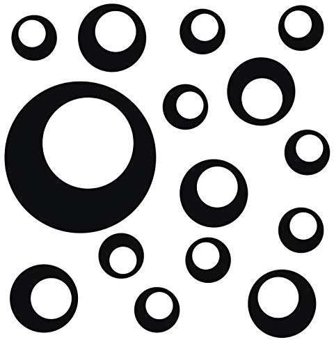 kleb-Drauf | 15 Retro-Punkte | 17 Farben | Autoaufkleber Autosticker Decal Aufkleber Sticker | Auto Car Motorrad Fahrrad Roller Bike | Deko Tuning Stickerbomb Styling Wrapping