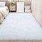 HEQUN Alfombra de Piel de Oveja sintética, Artificial Alfombra,Funda de Silla de Forro Polar Suave y mullida para recámara, sofá, Suelo (120 X 75 CM, Blanco)