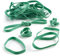 PlasticMill Grüne Gummibänder, Größe 64 (8,9 x 0,6 cm) – farbige #64 Gummibänder Bürobedarf – dicke, elastische Gummibänder zum Batikfärben, Aktenordner, Produzieren, Bargeldbündeln (250 Stück)