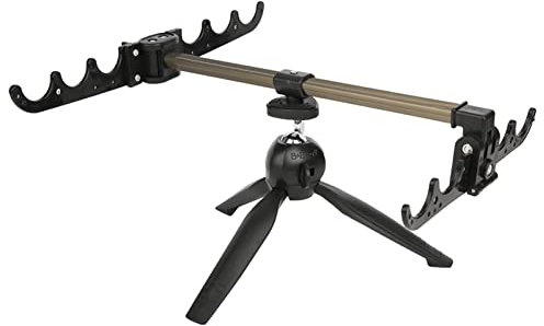 Naroote Ice Fishing Rod Holder, Outdoor Telescopic Ice Fishing Rod Stand Holder Foldable Tripod Stand Sea Fishing Pole Rod Bracket Fishing Accessories