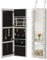 HOMCOM Armoire à Bijoux avec Miroir Multi-rangements éclairage LED à Suspendre Blanc
