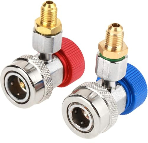 R-134A Quick Coupler Connector, Adjustable Quick Coupler Adapter, R-134A for Car Add Fluorine Hose Fittings