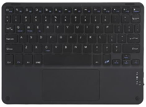 VBESTLIFE 10in Wireless Bluetooth Keyboard with Touchpad smartphones, for Tablets, Laptops, and Desktop Computers (black)