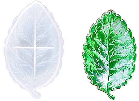 Voyyphixa Resin Tray Mould, Oval Leaf Tray Moulds Silicone, Trinket Dish Mould for Epoxy Resin, DIY Jewelry Plate, Home Decor