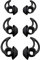 Adhiper QC/Sport Tapones para los oídos de silicona compatibles con Bose QuietComfort/Bose Sport auriculares inalámbricos in-ear, S M L 3 tamaños, 3 pares de tapones de silicona de repuesto (negro)