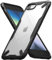 Ringke Fusion-X Compatible with iPhone SE 5G (3rd Generation, 2022) Case, Clear Hard Back Heavy Duty Shockproof Advanced Protective TPU Bumper Phone Cover - Black