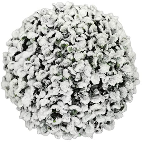 Goldbach künstliche Buchsbaumkugel verschneit Winter Weihnachten Schnee gefrostet beschneit Advent 13, 18, 22, 36cm Buxus (22cm)