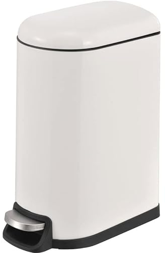 Stalwart DA-C10076FM40L Rectangular Soft Close Pedal Waste Bin 40L Matt White