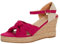 Lora Dora Sandalias de Cuña con Punta Abierta para Mujer Alpargatas Cuñas Nudos Correas de Hessian Sandalias con Envoltura de Tobillo, Rosa, 38 EU