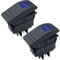 JMELEHW 2Pcs12V 20A auto-blocco LED illuminazione azzurro Switch Switch on/off 4 pin SPST Switch con luce LED auto pulsante off-road barca
