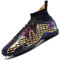 VTASQ Fußballschuhe Herren High Top Microfaser Cleats Athletics Fußballschuhe Erwachsene Trainingsschuhe Professionelle Outdoor Sport Turf Football Schuhe Unisex Schwarz EU 41