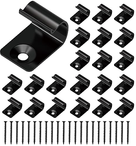 Starter-Clips für Terrassendielen, 316 Edelstahl, schwarz, Universal-Starter-Clips, Versteckbefestigungen mit Terrassenschrauben, 40 Stück