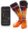 KEMIMOTO beheizbare Socken mit APP, beheizte Socken, 5003 mAh wiederaufladbaren Batterien Heizsocken, Winter-Baumwollsocken Fußwärmer für Skifahren, Jagen, Wandern