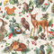 Rasch Wallpaper 300321 - Bright Non-Woven Wallpaper with Forest Animals in Vintage Style; Nursery Wallpaper - 10.05 m x 0.53 m (L x W)