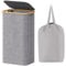 Lifewit Panier a Linge Sale 100L avec Couvercle, Grand Corbeille Linge Pliable en Bambou avec Sac Intérieur, Panière Linge, Laundry Basket pour Chambre, Salle de Bain, Buanderie, Gris Clair