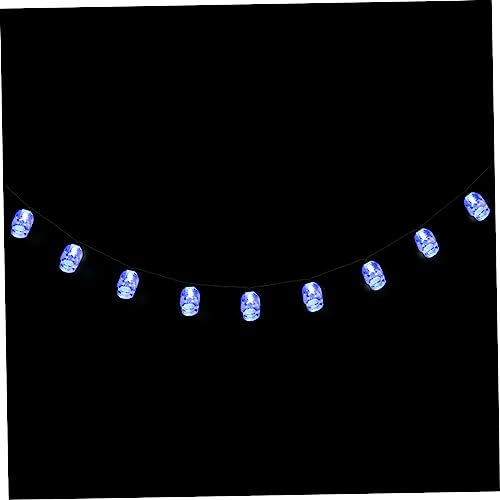 ibasenice 2 Stück Schnur Totenkopf Lichterketten Partydekoration Led-skelettlichter Gruselige Schädellampen Schädelkopflicht Schreckliche Schädellichter Pvc Halloween Blutig