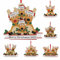 WERWAES Weihnachtsbaum Anhänger mit 2/3/4/5/6/7/8 Familiennamen Weihnachtsdeko 2024 Personalisierte Weihnachtskugeln Christbaumschmuck Anhänger