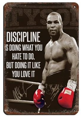 OakiTa Mike Tyson Poster Boxposter (18) Blechschild Vintage Metall Pub Club Cafe Bar Home Wandkunst Dekoration Poster Retro 20 x 30 cm