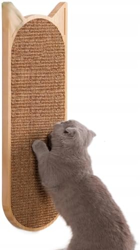 QLS Rascador para gatos, horizontal, vertical, sisal, madera, grande, rascador