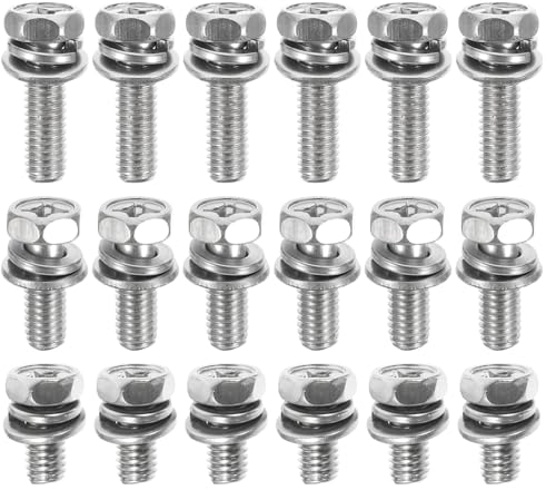 18 StüCk Edelstahl Schrauben Und Muttern Set, Batterie Terminal Schrauben, 12mm/16mm/20mm, KorrosionsbestäNdig FüR Heimwerkerprojekte