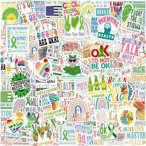 Fancy Land Aufkleber für psychische Gesundheit, Psychologie, Geschenke, psychische Gesundheit, selbstklebende Aufkleber für Wasserflaschen, Laptop, Scrapbook, Tagebücher, Dekoration, Kinder