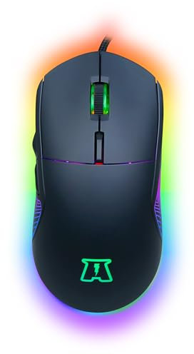 AKUMA - Souris Gaming Filaire Otaku M02 7200DPI, Souris Gamer Rétroéclairage LED RGB - Capteur Optique de 1200 à 7200 DPI - 6 Boutons - Confortable et Légère - Compatible PC/PS4/PS5-Noir