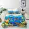 ANHOPE Ocean Bettwäsche Set 2 Teilig Ozean Tropische Fische Bettbezug 135x200 cm + Kissenbezug 80x80 cm Weich Microfaser Bettbezüge mit Reißverschluss Bettdeckenbezug Set für Kinder Jungen Mädchen