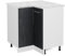 Vicco Eckunterschrank R-Line, Küchen Eckschrank, Schwarz Beton/Weiß, 75.6 cm AP Marmor